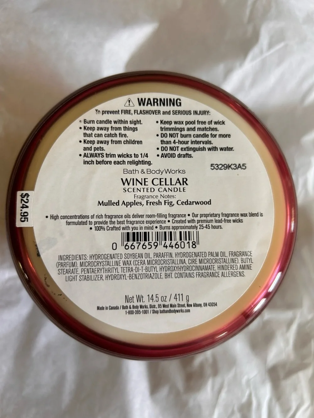 Wine Cellar three-wick candle ~ Bath & Body Works 2026 - Picture 2 of 4